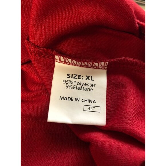 Red Long Sleeve Relaxed Fit Top Womens Size XL Casual Comfy NEW - Picture 6 of 8